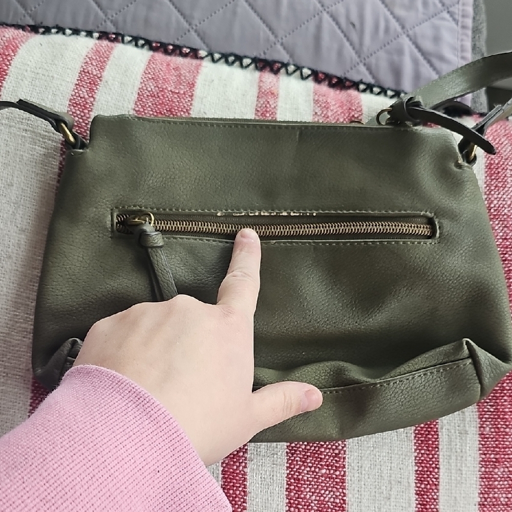 Olive Green Crossbody Bag - Picture 2 of 4
